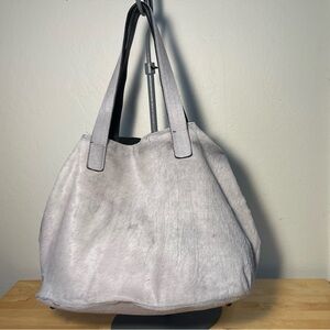 Annette Gortz calfskin and fur tote bag made in Germany